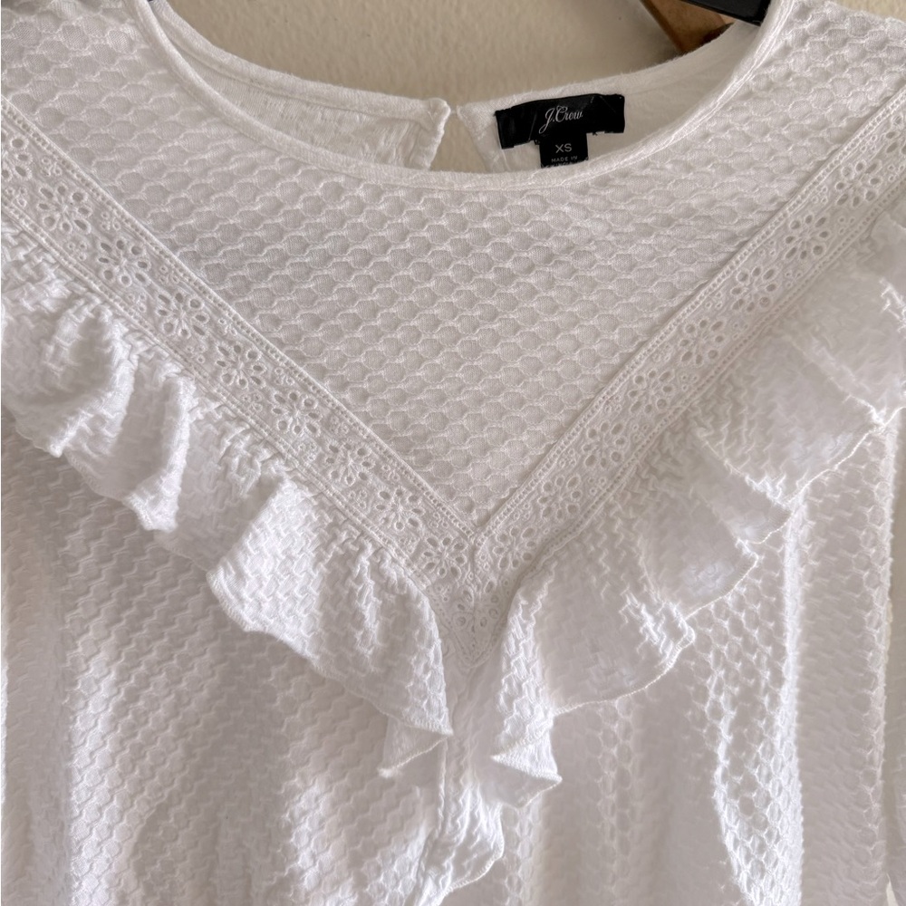 ruffle detail blouse | j.crew